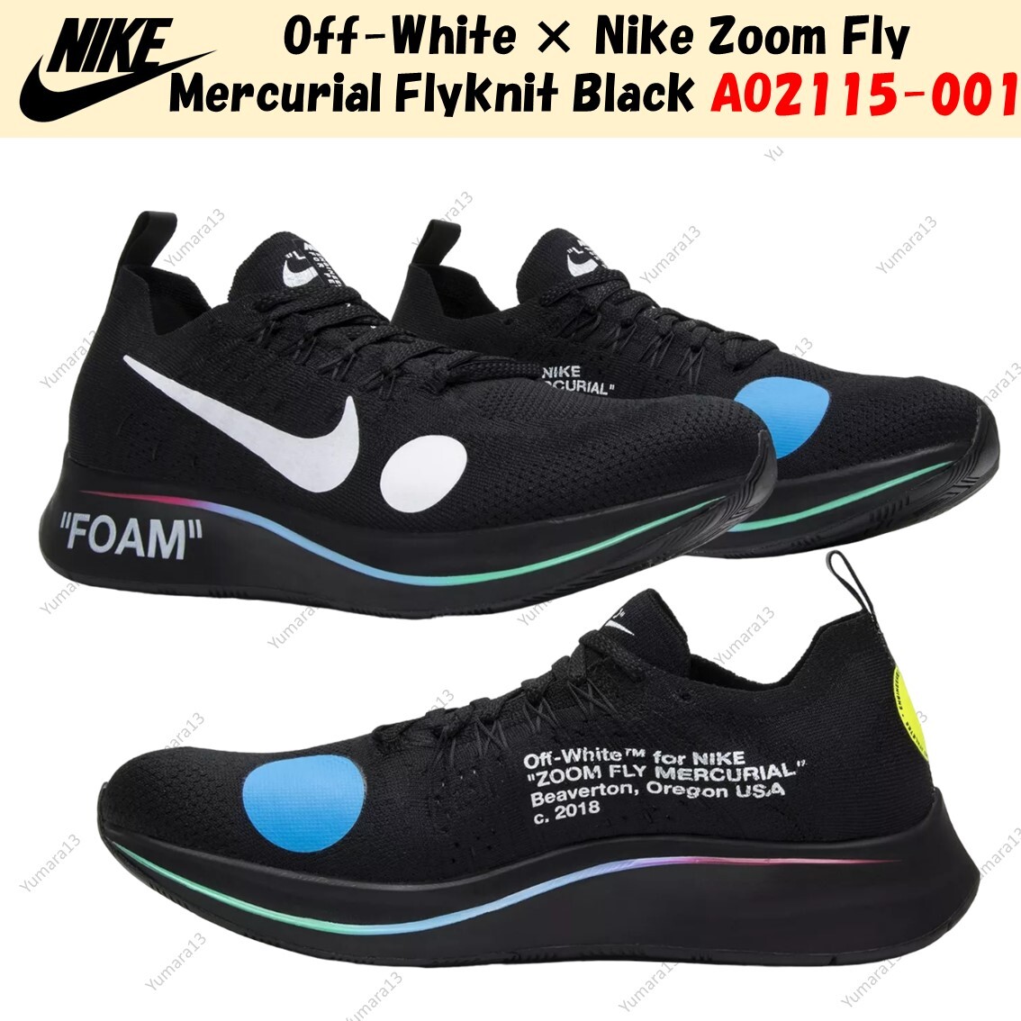 Off-White × Nike Zoom Fly Mercurial Flyknit Black AO2115-001