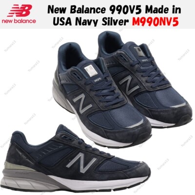 New Balance 990V5 Made in USA Navy Silver M990NV5 Men's Size