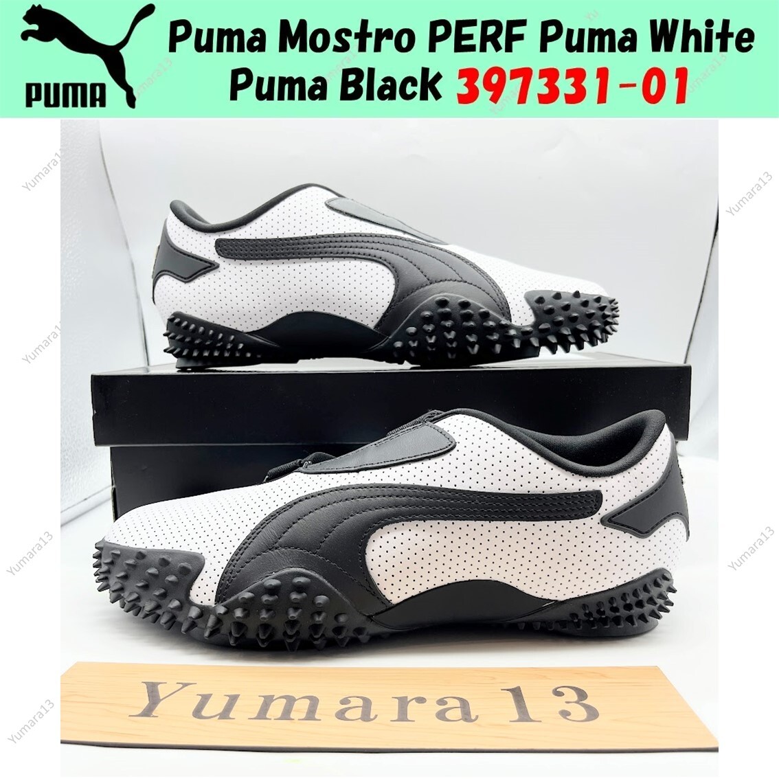 【PUMA】Mostro Perforated Leather White Black★397331-01 Mostro Perforated Sneakers | PUMA