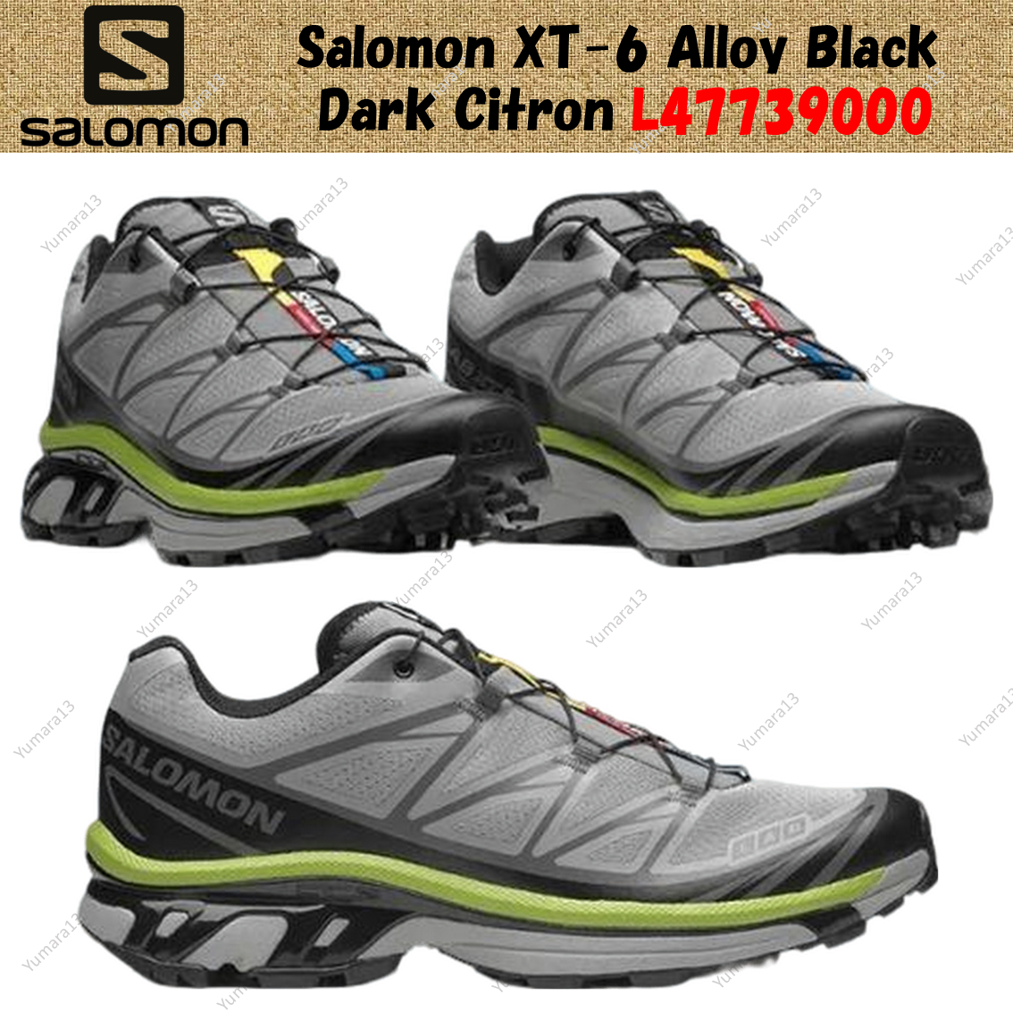 靴 SALOMON XT-6 BLACK Salomon XT-6 GTX Trail Sneaker - Black/Black/Silver | Trail