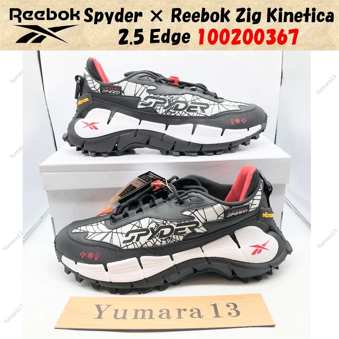 Spyder × Reebok Zig Kinetica 2.5 Edge Scarlet Black
