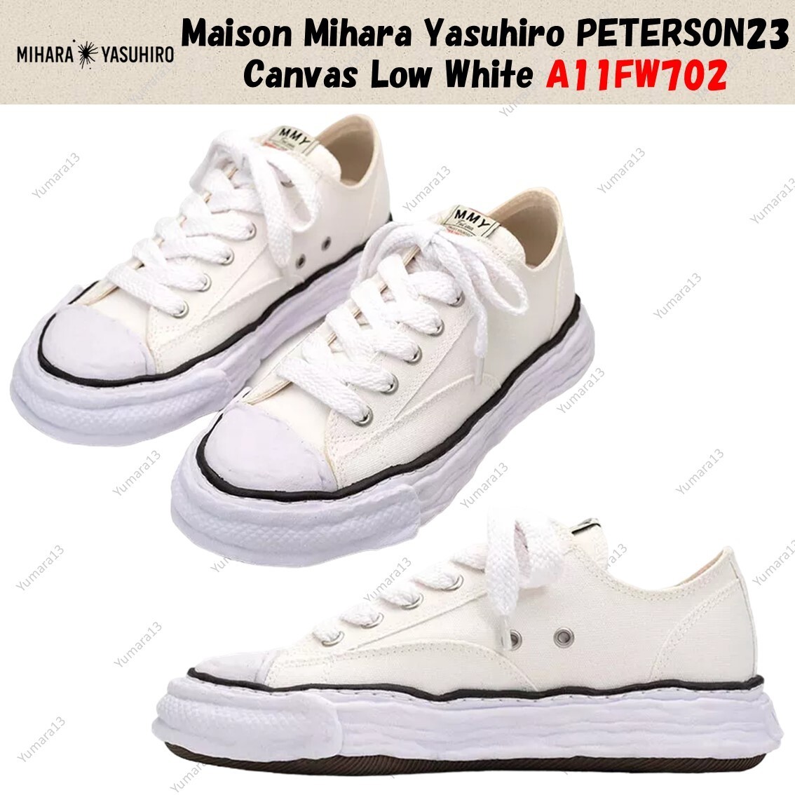 スニーカー MIHARAYASUHIRO SS25 'Peterson23' sneakers (A14FW725 WHITE) MAISON MIHARA YASUHIRO]