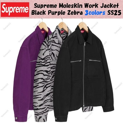 ジャケット・アウター Supreme Moleskin Work Jacket purple M Supreme Moleskin Work Jacket 