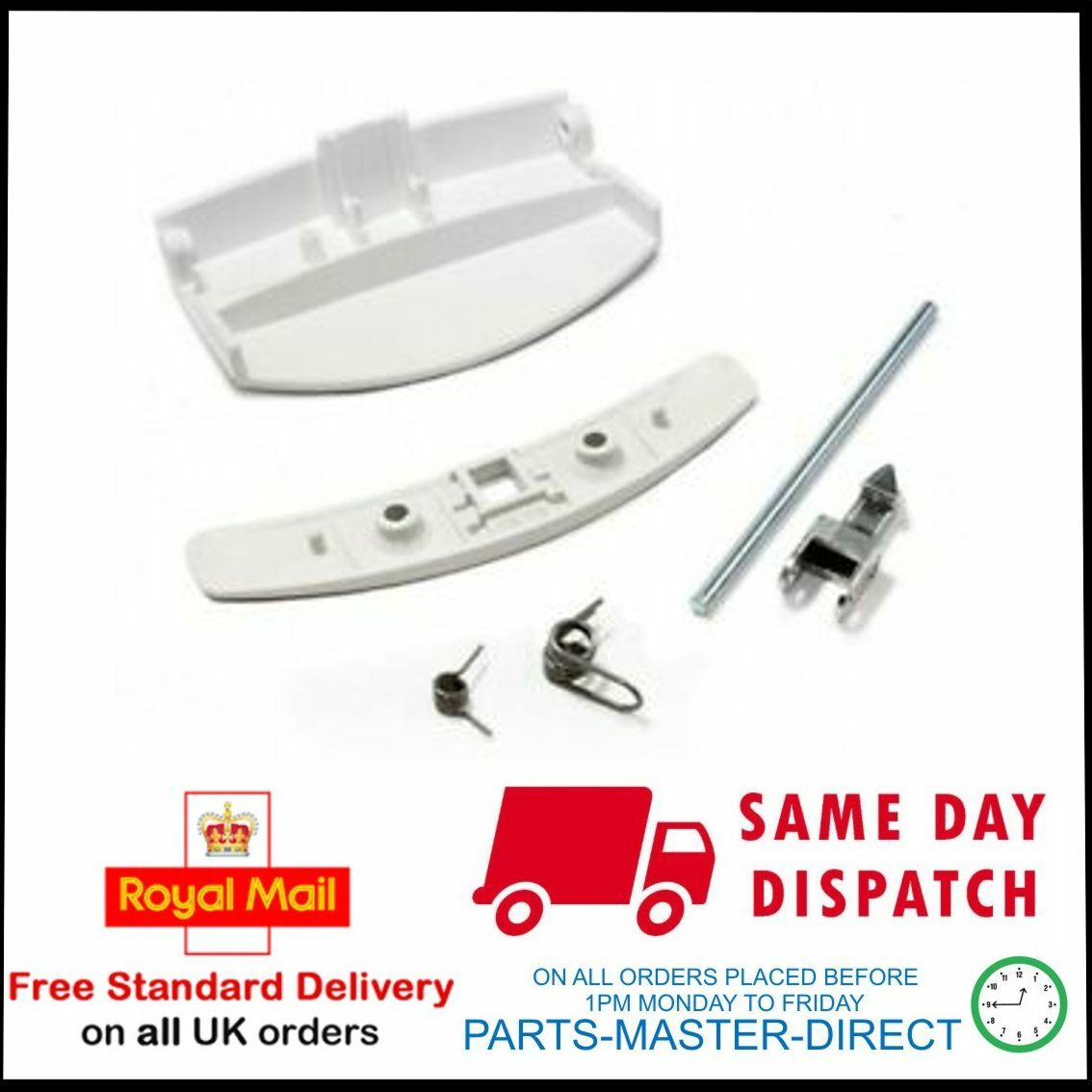 GENUINE ZANUSSI ELECTROLUX AEG WASHING MACHINE WHITE DOOR HANDLE KIT
