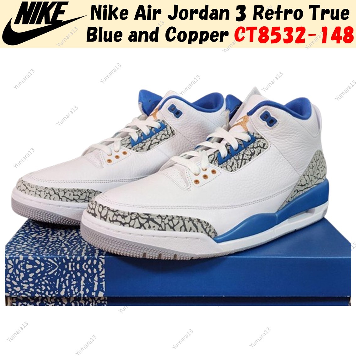靴 Nike Air Jordan 3 RetroTrueBlueandCopper Air Jordan 3 Retro 