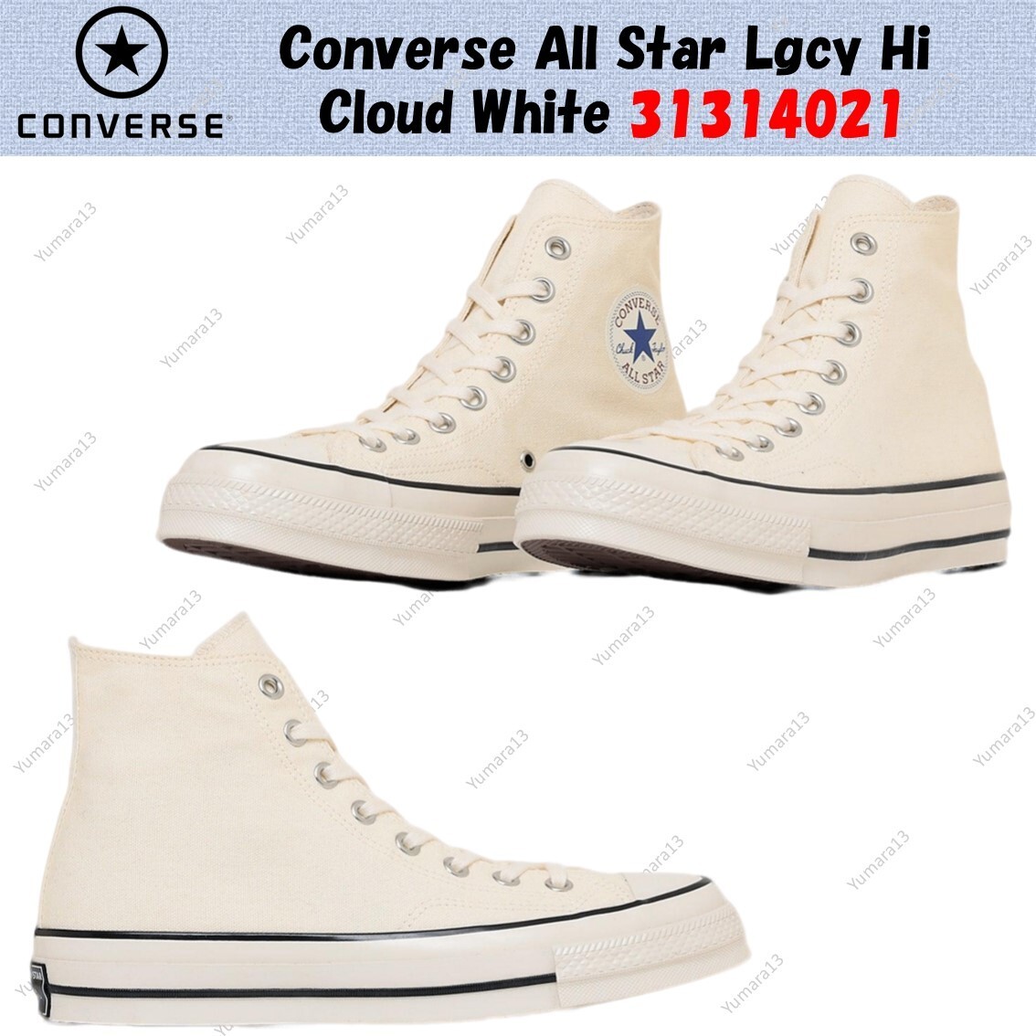 国内配送 CONVERSE ALL STAR LGCY HI CLOUD WHITE Converse All Star Lgcy Hi Cloud White 31314021 Men's Size | eBay