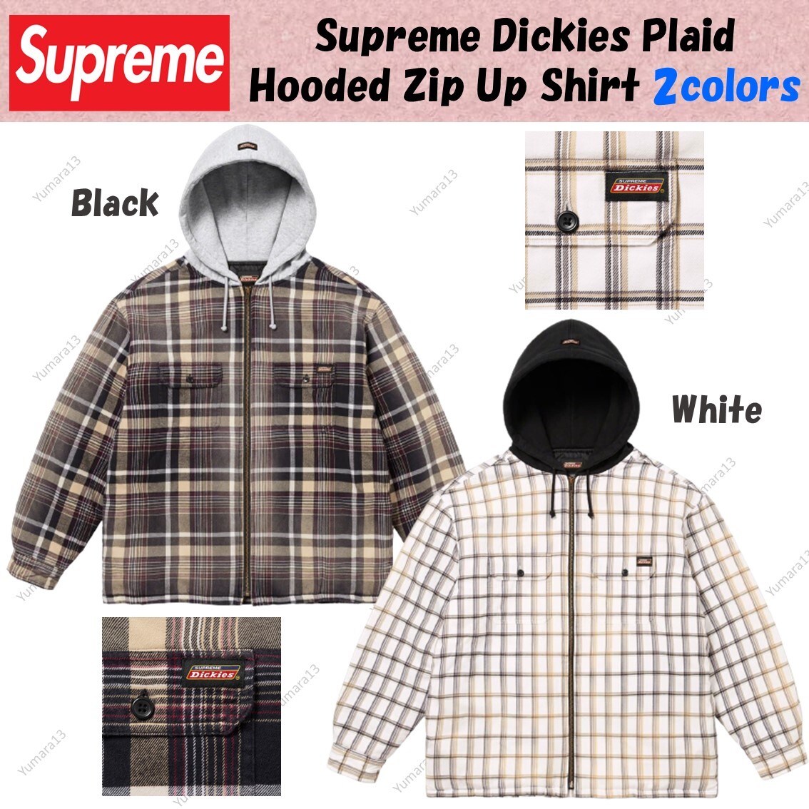 ジャケット・アウター Dickies Plaid Hooded Zip Up Shirt $_57.JPG?set_id=8800005007