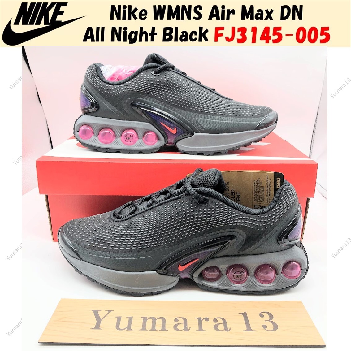 Pre-owned Nike Wmns Air Max Dn All Night Black Fj3145-005 Women's Size