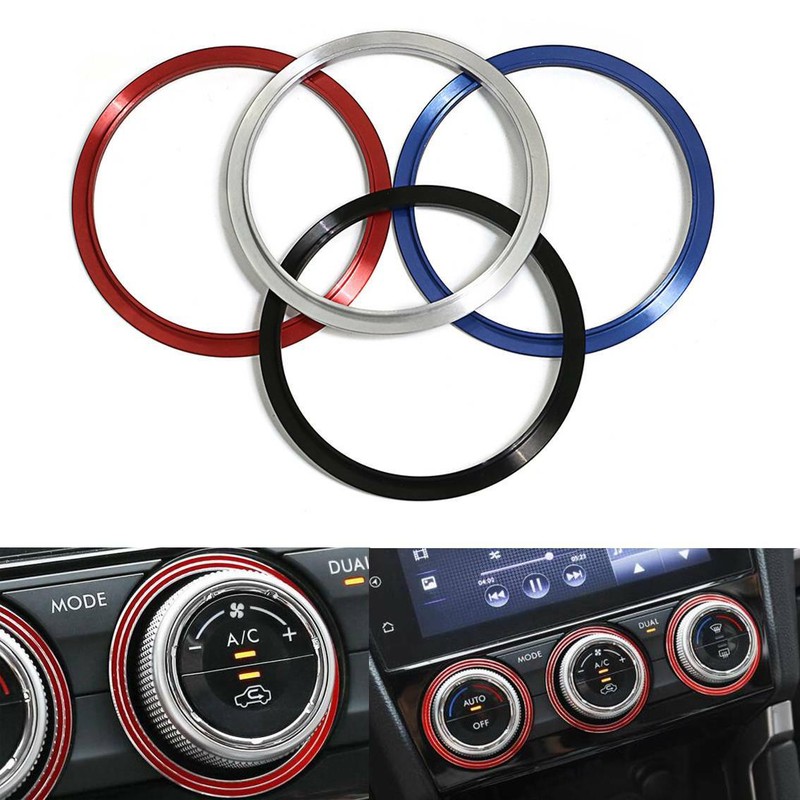 3 Chrome Aluminum AC Climate Control Outer Ring Cover For Subaru Impreza WRX//STi
