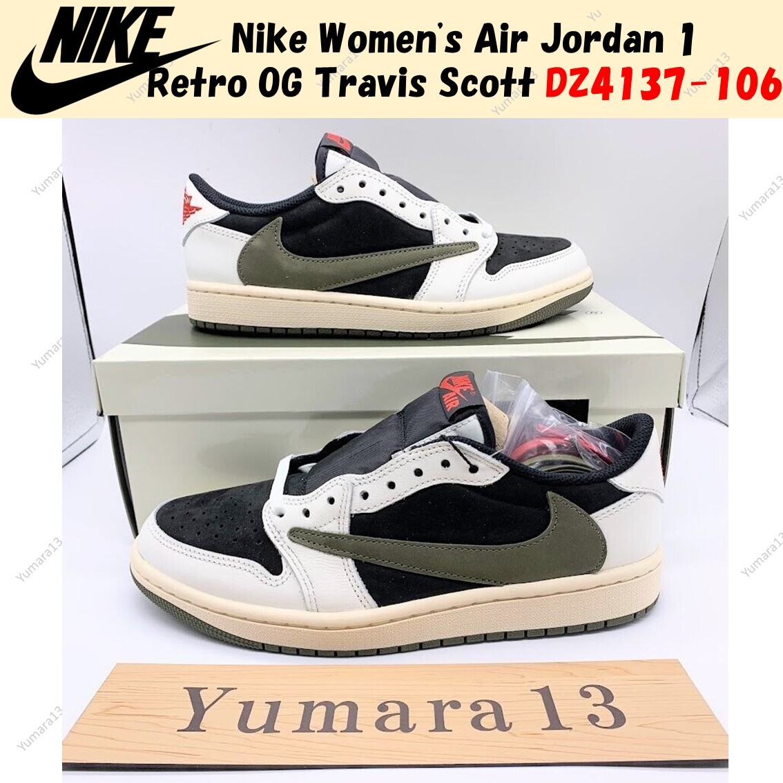 Nike Women's Air Jordan 1 Retro OG Travis Scott Olive DZ4137