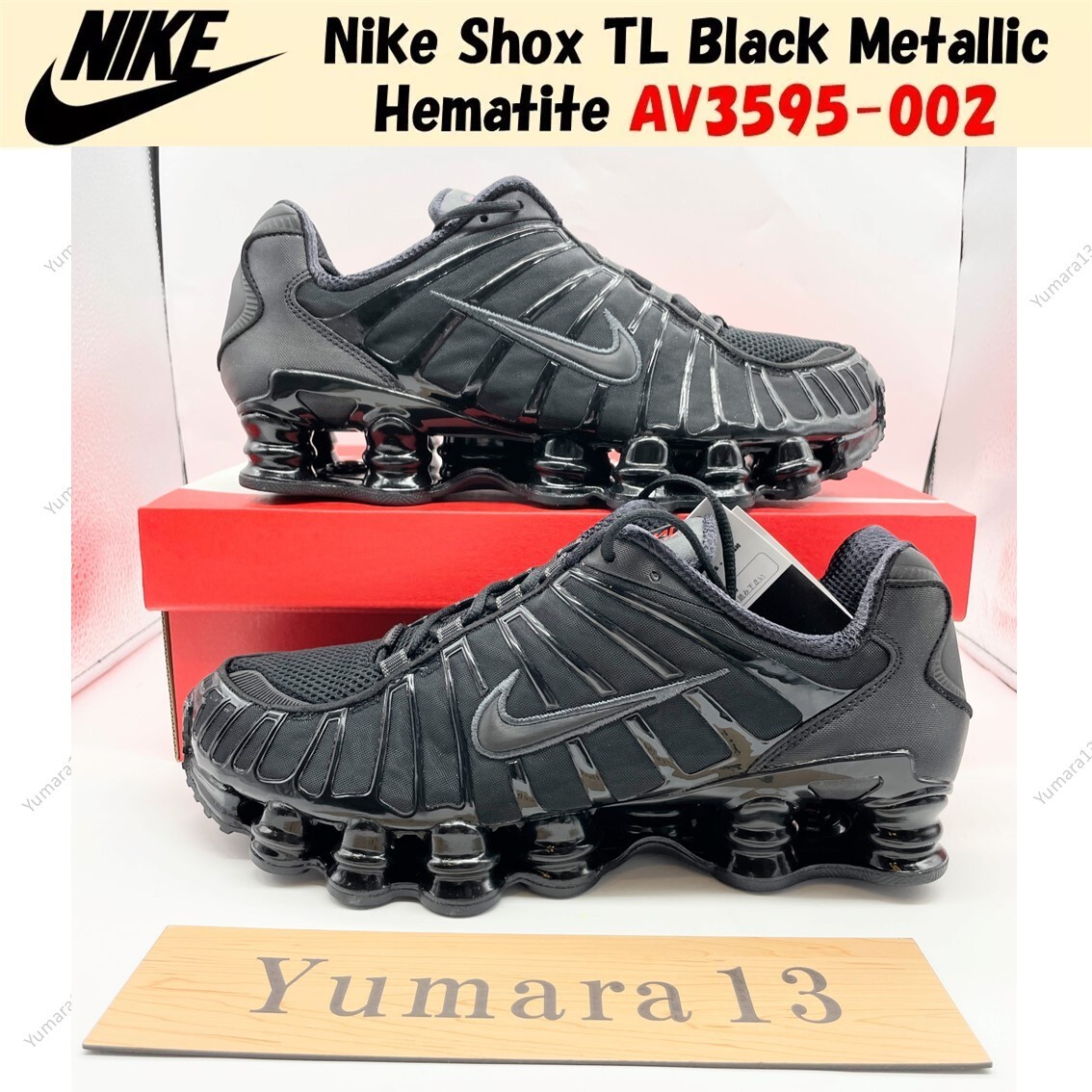 Nike Shox TL Black Metallic Hematite AV3595-002 Men's Size