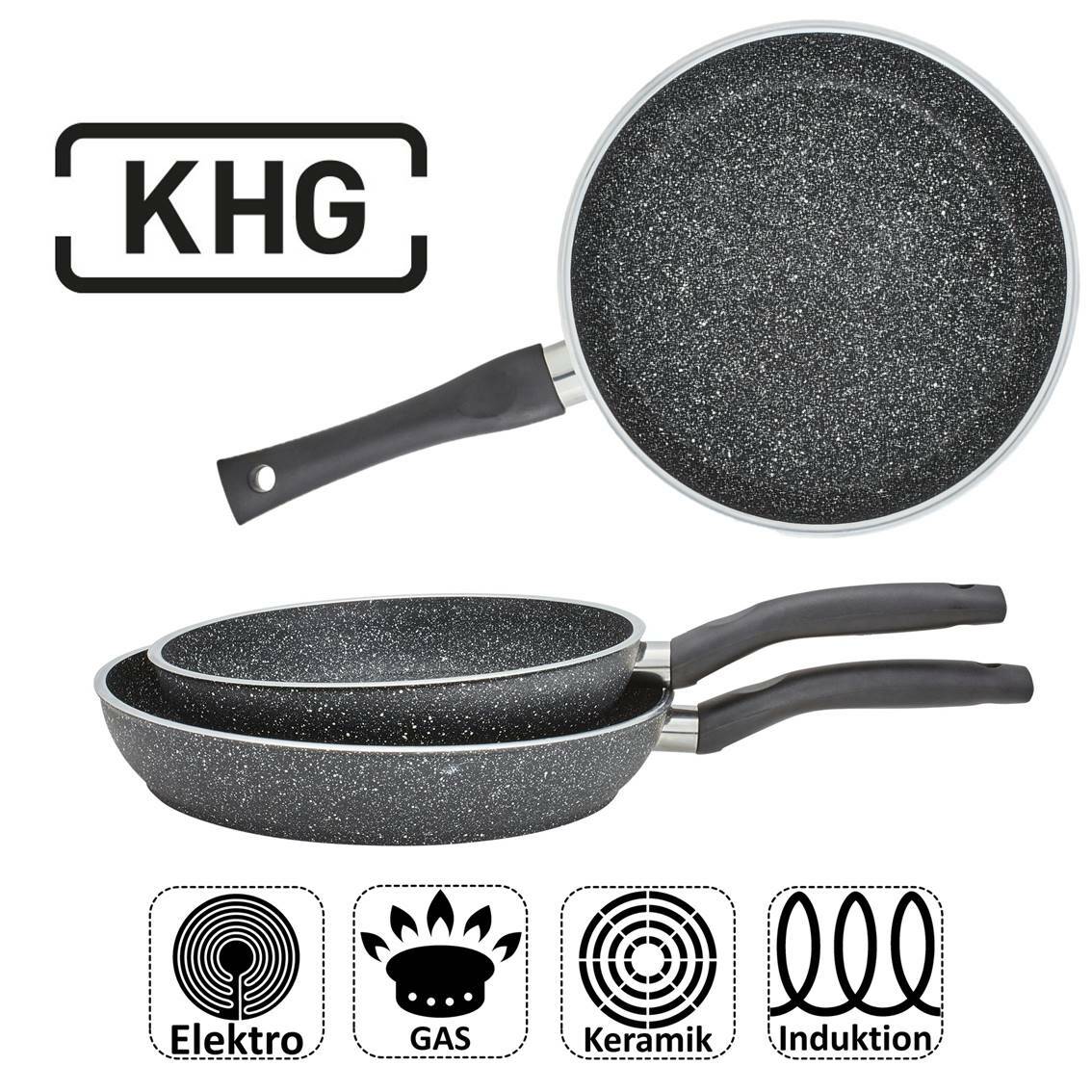 Pfannenset Induktion 2-tlg Ø 24/28 cm ILAG-Antihaftbeschichtung Bratpfanne KHG 