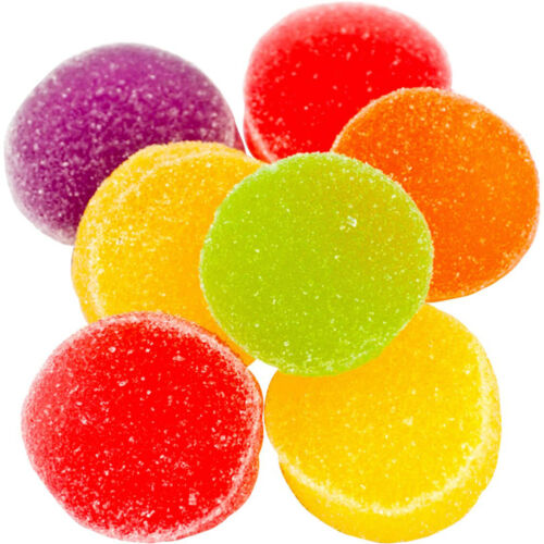 Sunkist Fruit Gems - Gourmet Gummy Candy - FRESH - 1/2 LB BAG - WRAPPED
