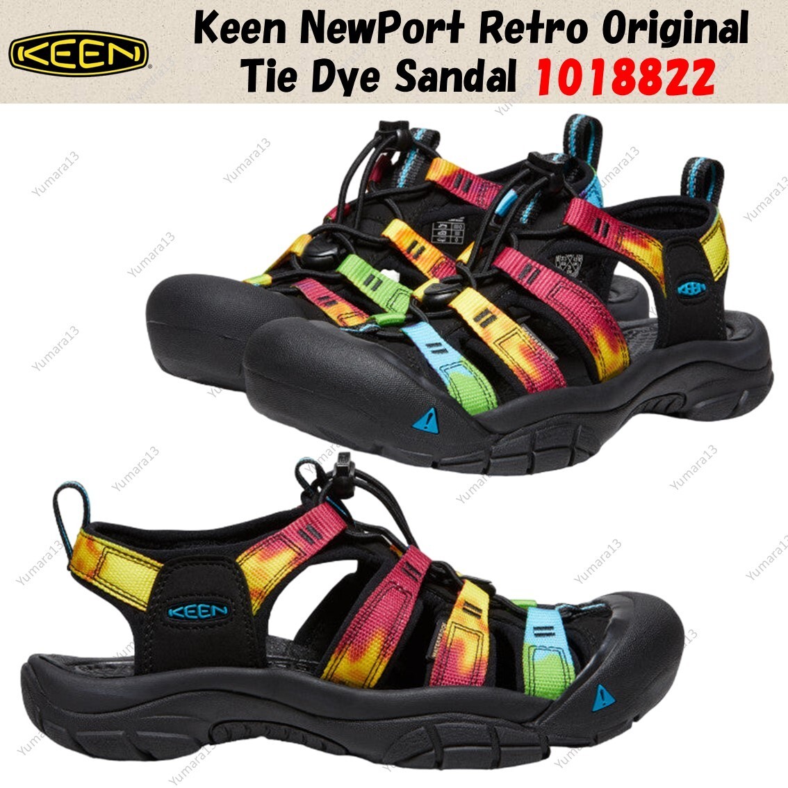 【新品未使用】1018822 Keen Womens NEWPORT KEEN 1018822 Newport Retro Original Tie Dye Women's Sandals