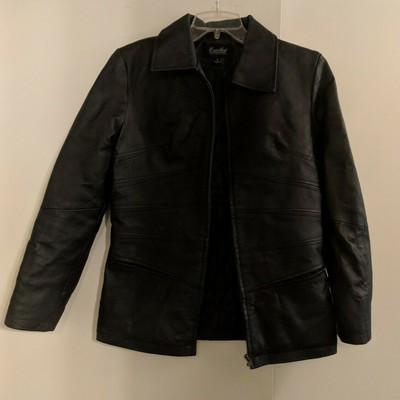 Excelled Collection SMALL Leather Jacket Women's Winter Coat 