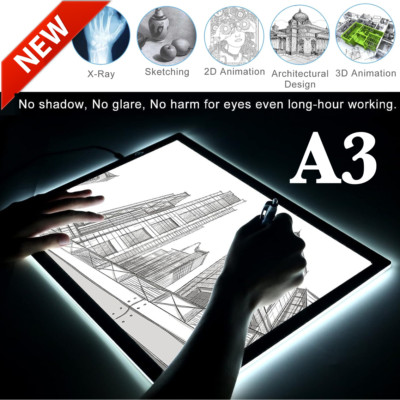 A3 Tracing LED Light Box Dimmable Tattoo Board Drawing Copy Table Display Office