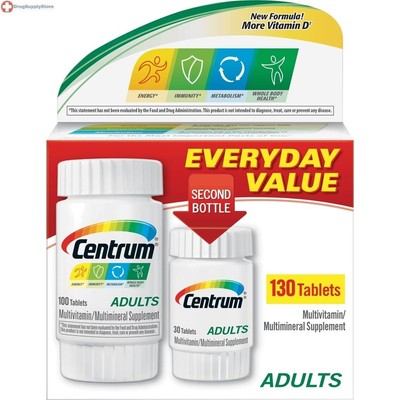 Centrum Adults Under 50 Multi-Vitamin Supplement, 130 Count