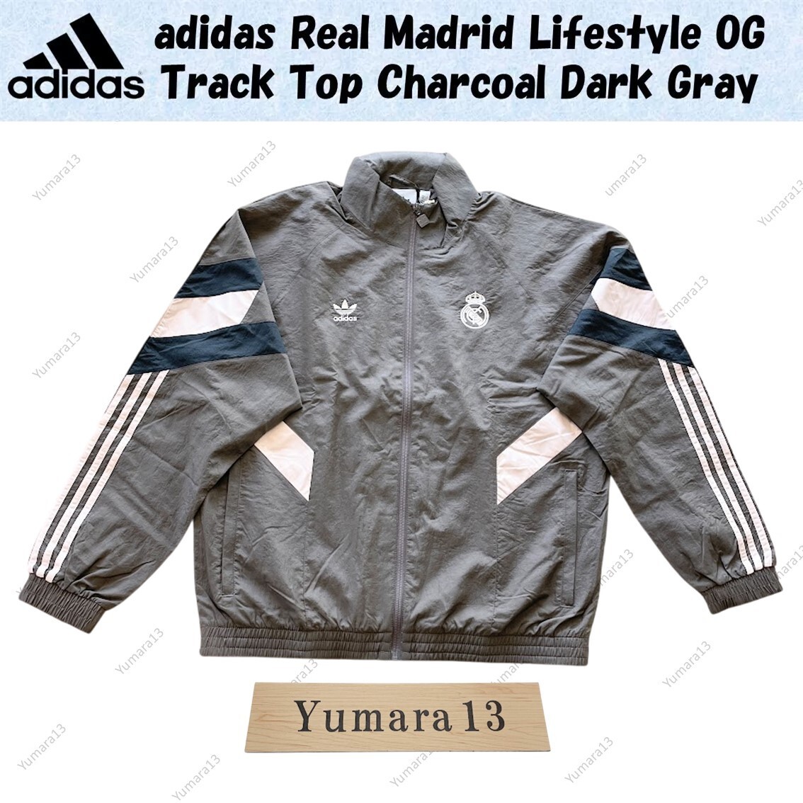 今年復刻　adidas Real Madrid アウェイジャージ Mサイズ 黒 adidas Real Madrid SSP Wind Jacket Black - Adult / Mens