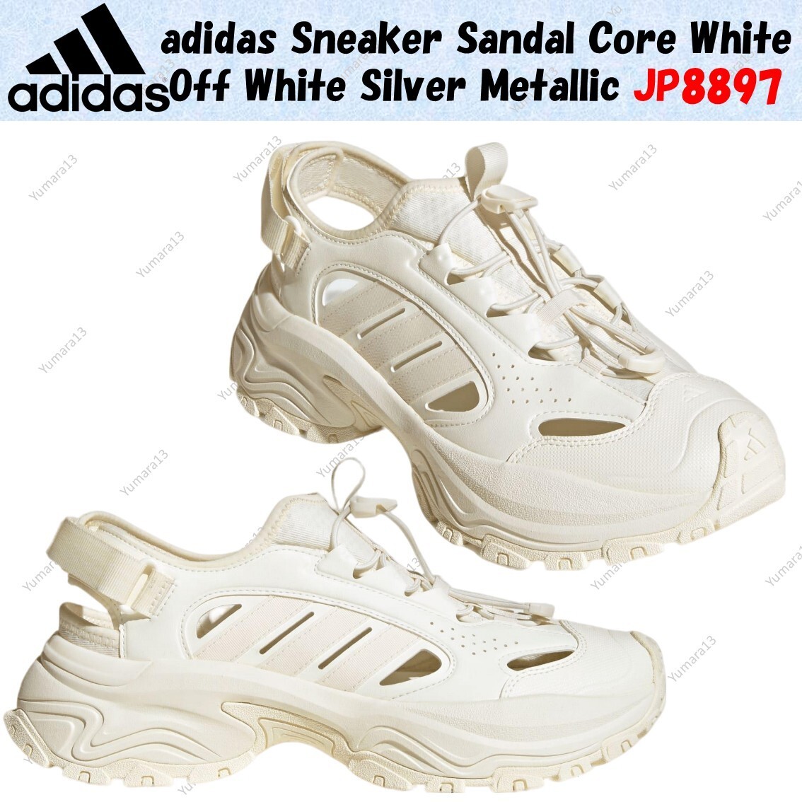 靴 adidas Sneaker Sandal \"Core White/Grey adidas Sneaker Sandals 'Core White Grey Six'