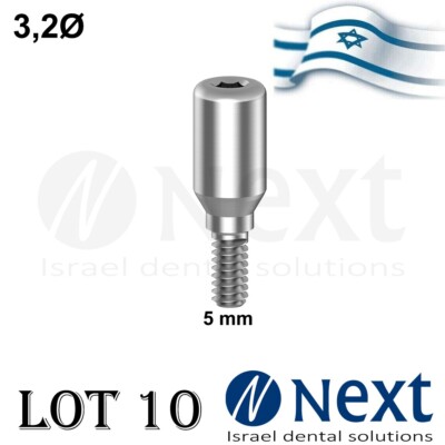 Lot x10 Dental Healing Cap Abutment narrow platform titanium 5 mm