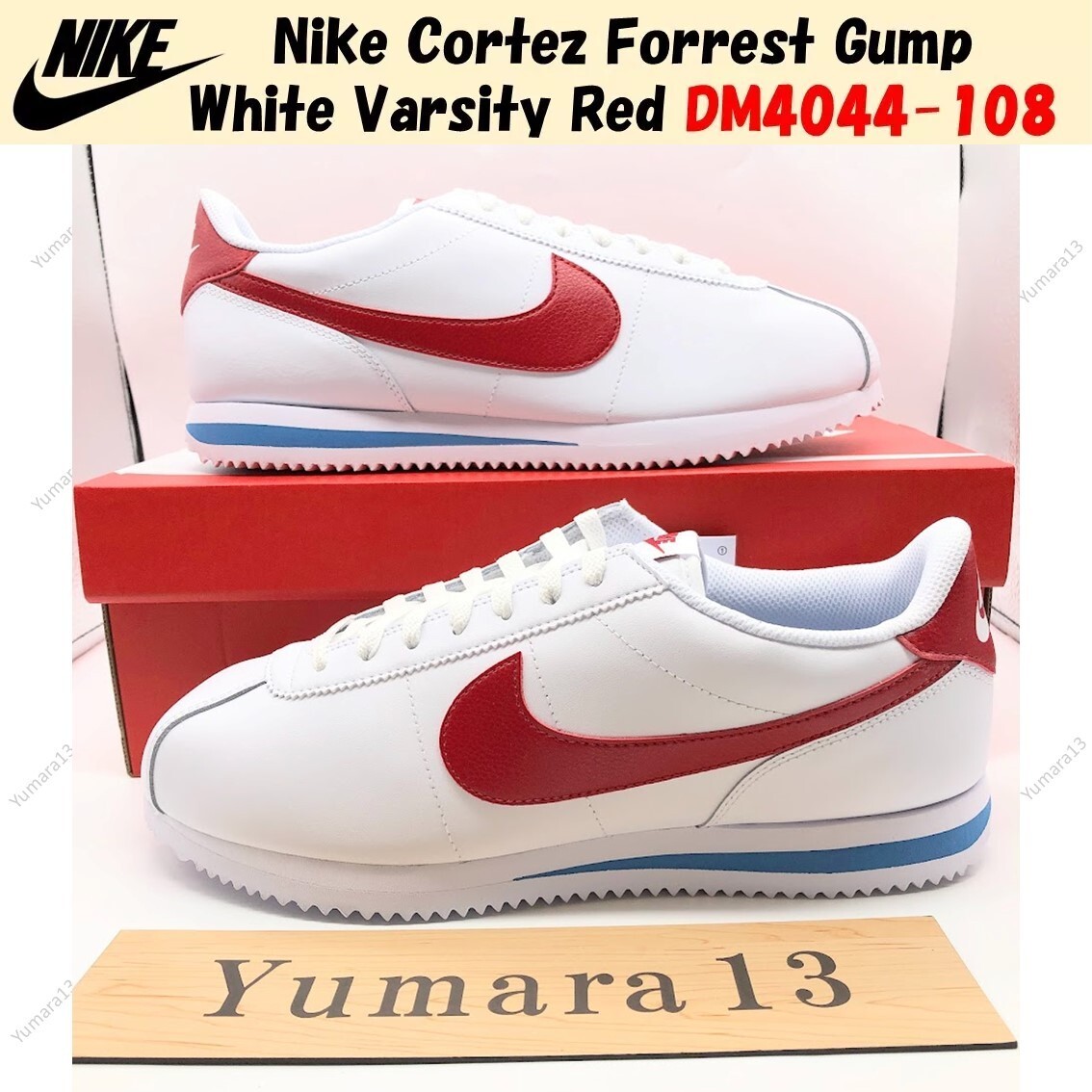 【NIKE】Cortez Leather Varsity Red◆DM4044-108◆ Nike Cortez Forrest Gump White Varsity Red DM4044-108 US