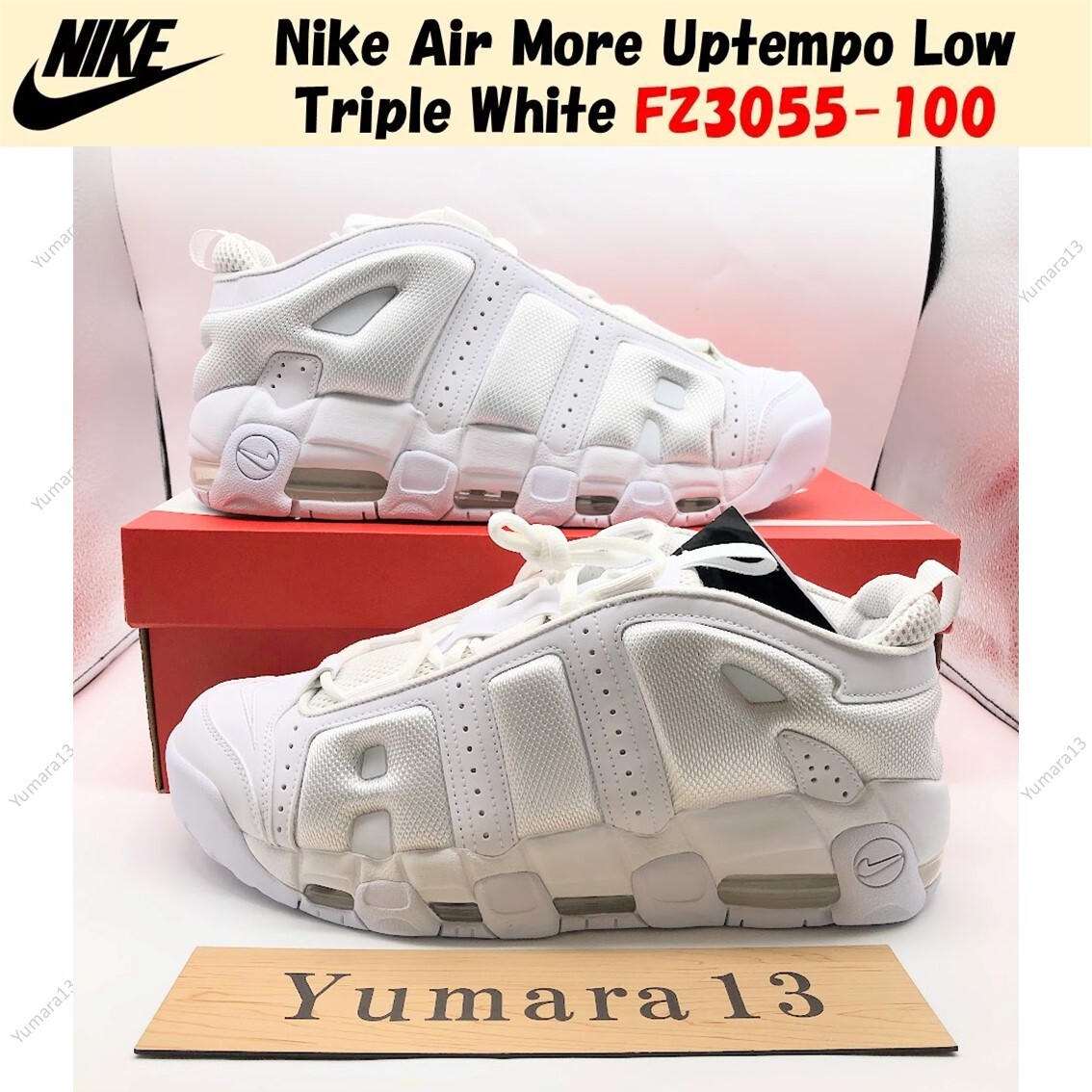 NIKE AIR MORE UPTEMPO 96 3足セット Nike Air More Uptempo Low Triple White Men Unisex Casual
