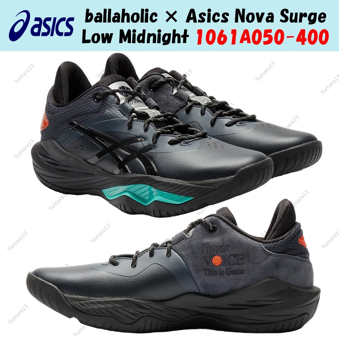 asics×ballaholic NOVASURGE LOW ASICS × ballaholic NOVA SURGE LOW (midnight/aurora green