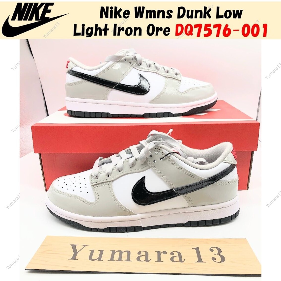 Pre-owned Nike Wmns Dunk Low Light Iron Ore Dq7576-001 Women's Size