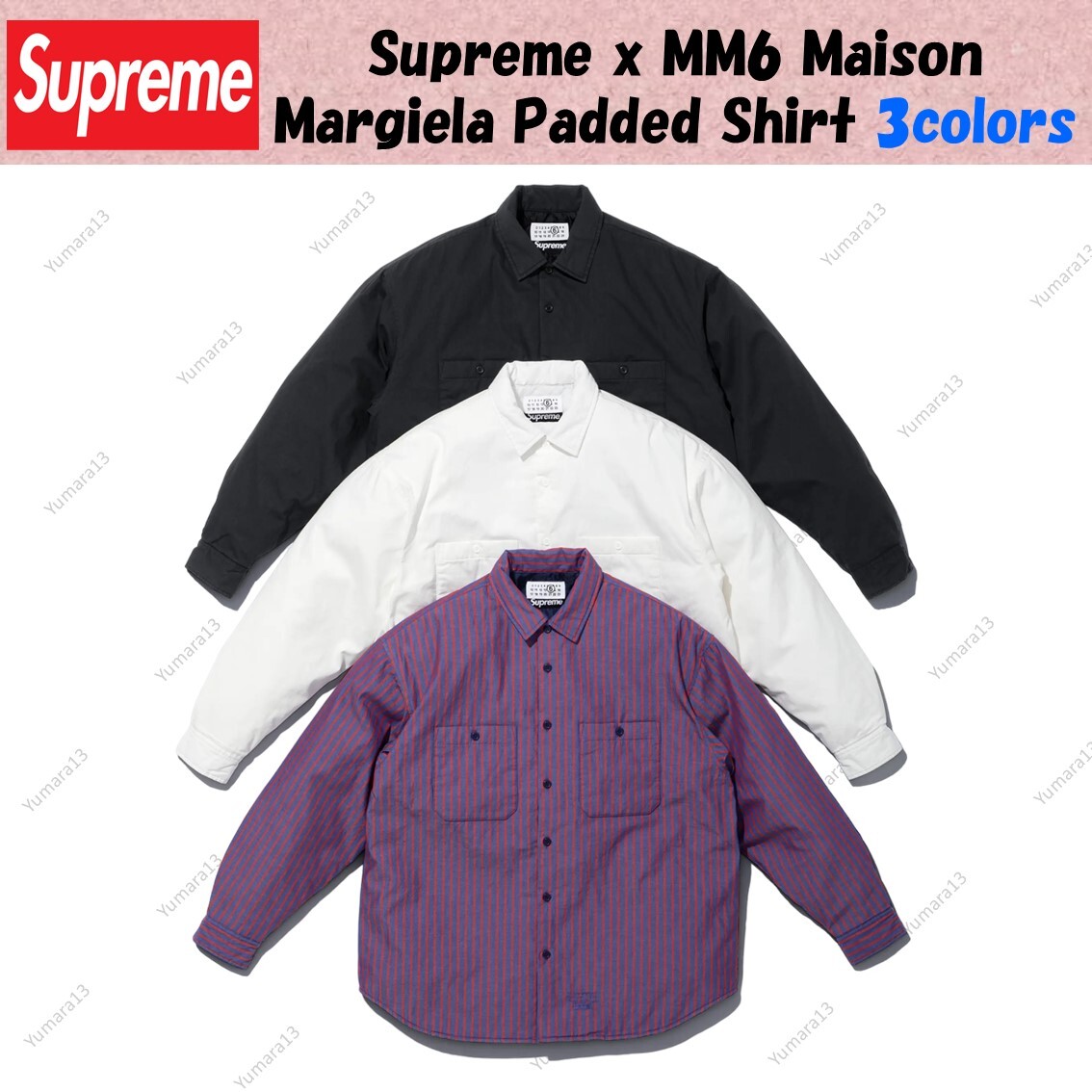トップス supreme x MM6 padded shirt S size black _57.JPG?set_id=8800005007