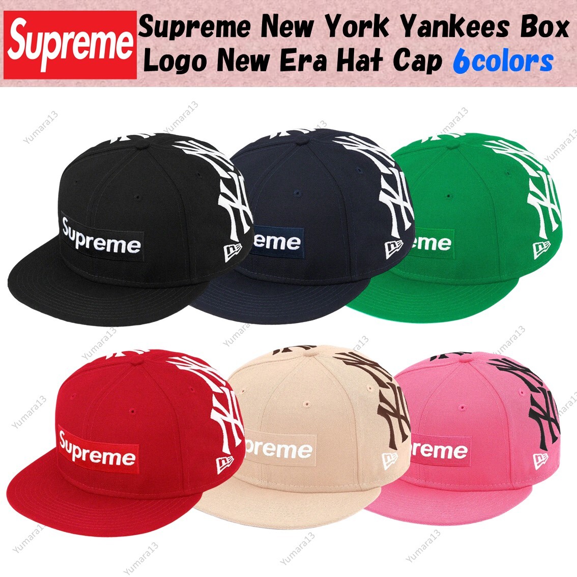 帽子 SUPREME NEW ERA YANKEES BOX LOGO 21AW Supreme x New Era New York Yankees Box Logo FW21 (FW21H35