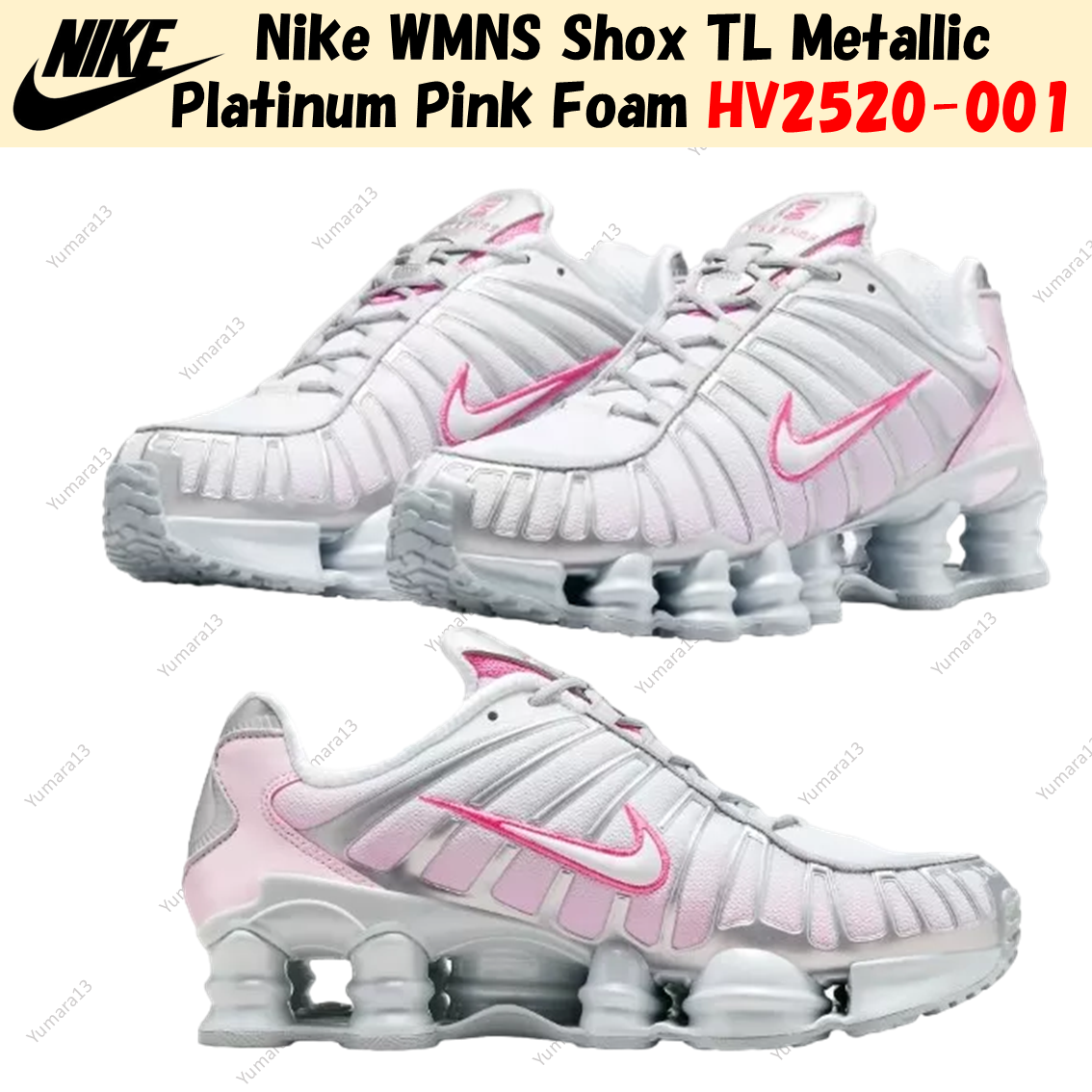 NIKE ★ (W) SHOX TL 'Pink Foam' ★ 22~26cm ★ 送料・関税込 Nike Shox TL - Women's