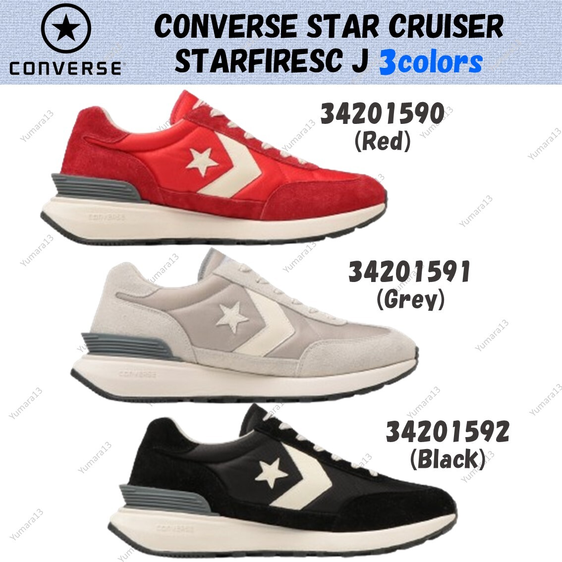 Converse STARFIRESC J グレースニーカー STARFIRESC J / スターファイヤーエスシー J (グレイ（ナイロン
