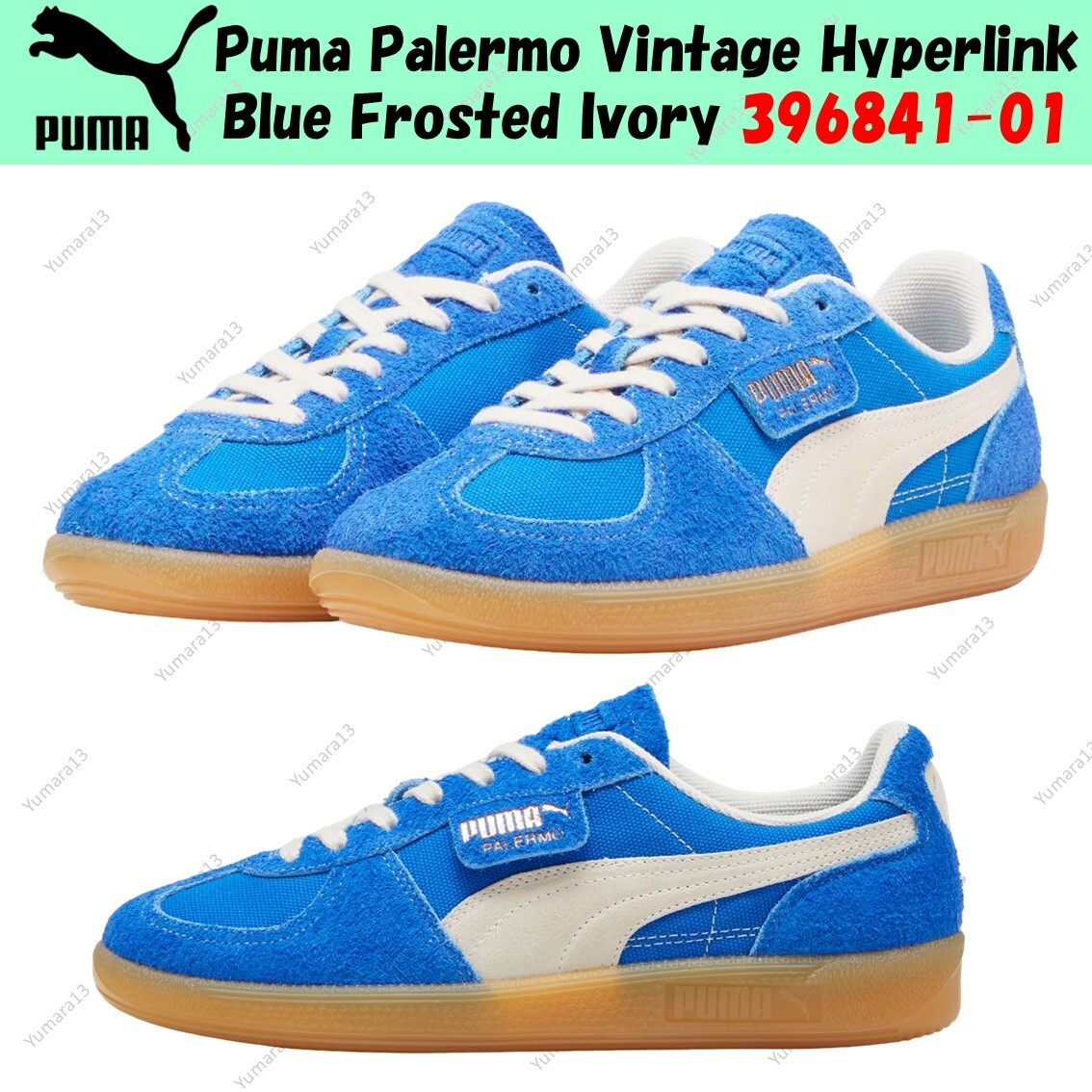 スニーカー ^PUMA^ Palermo Vintage Blue Ivory 39684101 396841-01 PUMA Palermo Vintage Unisex Lifestyle Casual Shoes