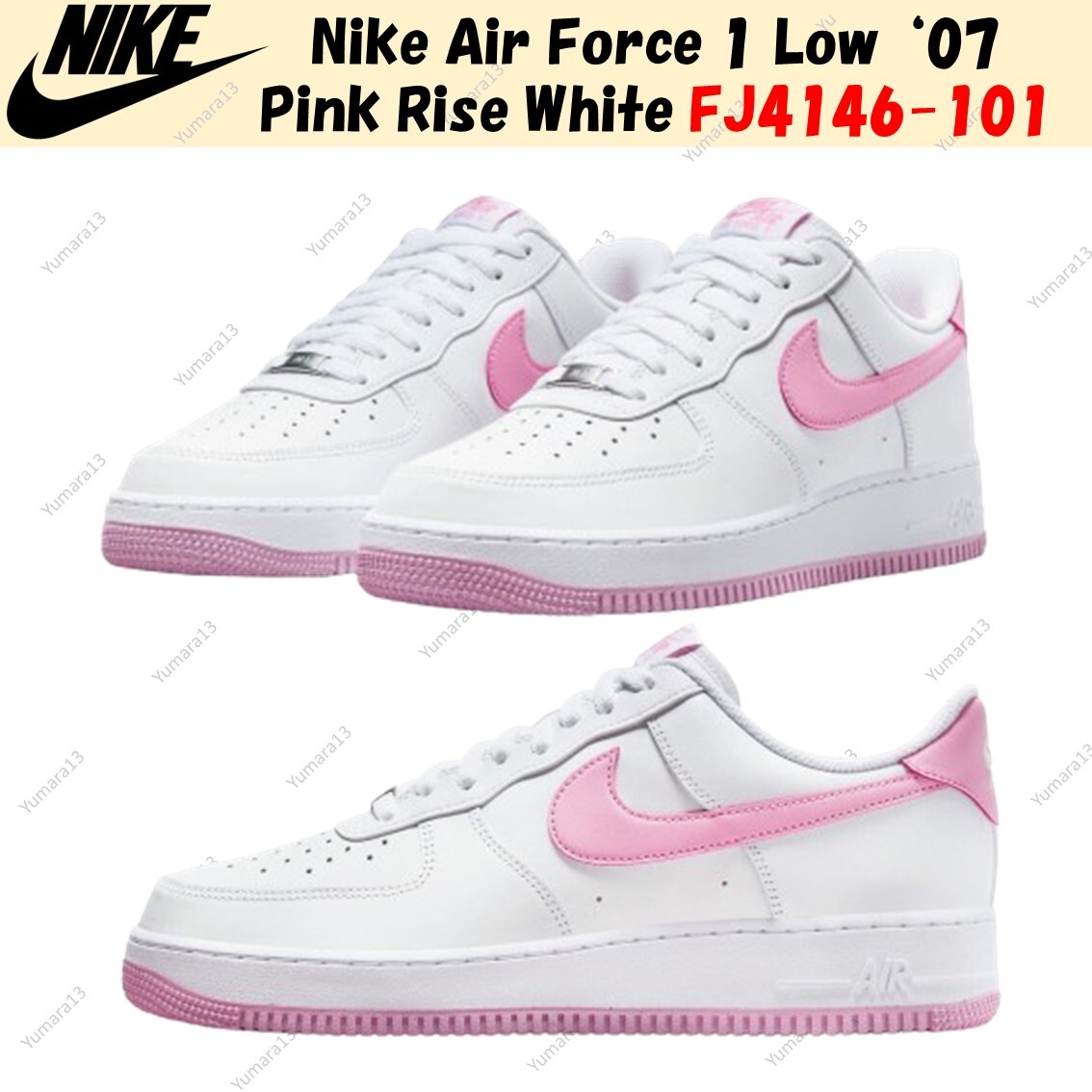 Nike Air Force 1 Low '07 Pink Rise White FJ4146-101 Men's Size | eBay