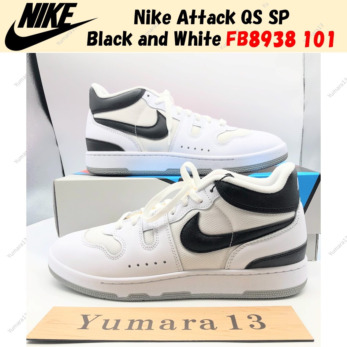 Nike Attack QS SP Black and White FB8938-101 Men's Size | eBay