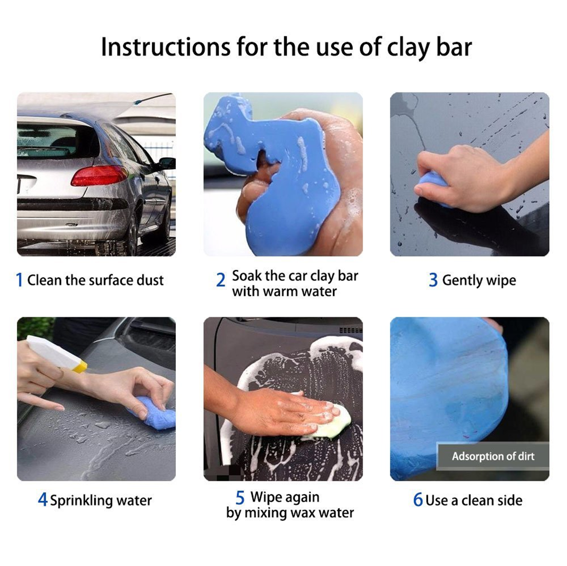 3x Clay Bar Detailing Auto Car Clean Wash Cleaner Sludge Mud Remove