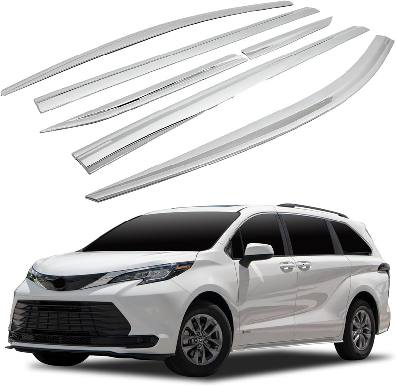 AUTOCLOVER Tape-On Rain Guards for 2021-2025 Toyota Sienna Win...