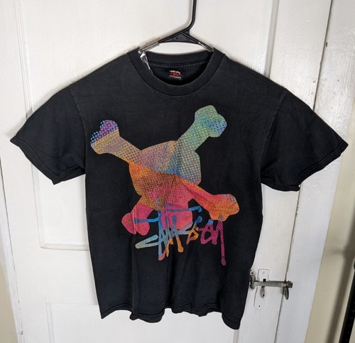 Vintage 90s Y2K Stussy Skull Crossbones Logo Men M Colorful
