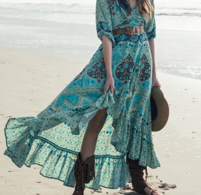 Size Small Spell and Gypsy Aloha Fox Wrap Gown Rare