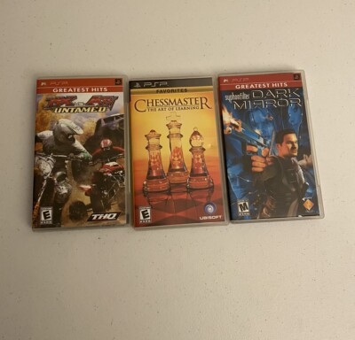 Lot Of 3 PSP Games Mx Vs. Atv Untamed Syphon Filter Dark Mirror Chessmaster