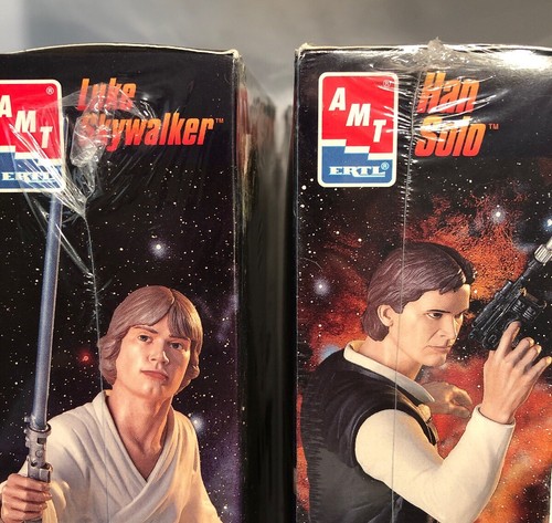 STAR WARS LUKE SKYWALKER, HAN SOLO MODEL KITS AMT ERTL, 1995 New Sealed