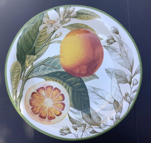 William Sonoma Botanical Citrus Large Serving Bowl 14” Pas