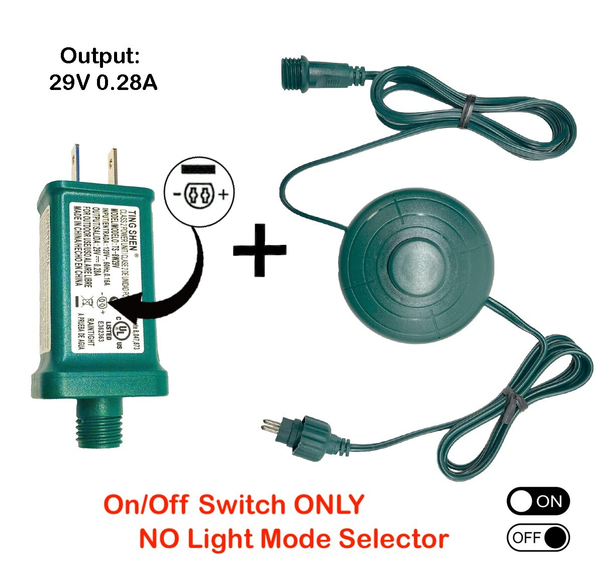 Adapter TS-6W29V DC 29V 0.2A + Power Cord Foot Switch 1/2in