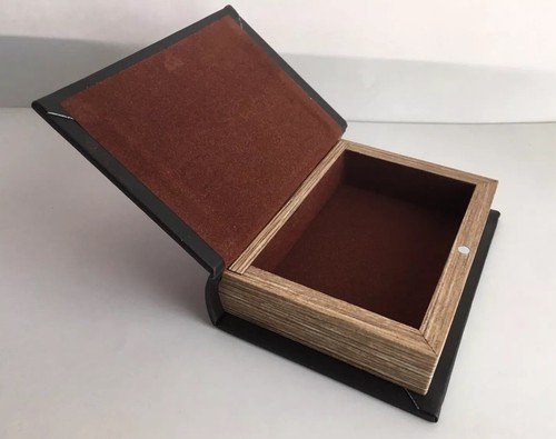 Kikkerland Italian Lakes Small Hollow Book Wooden Box