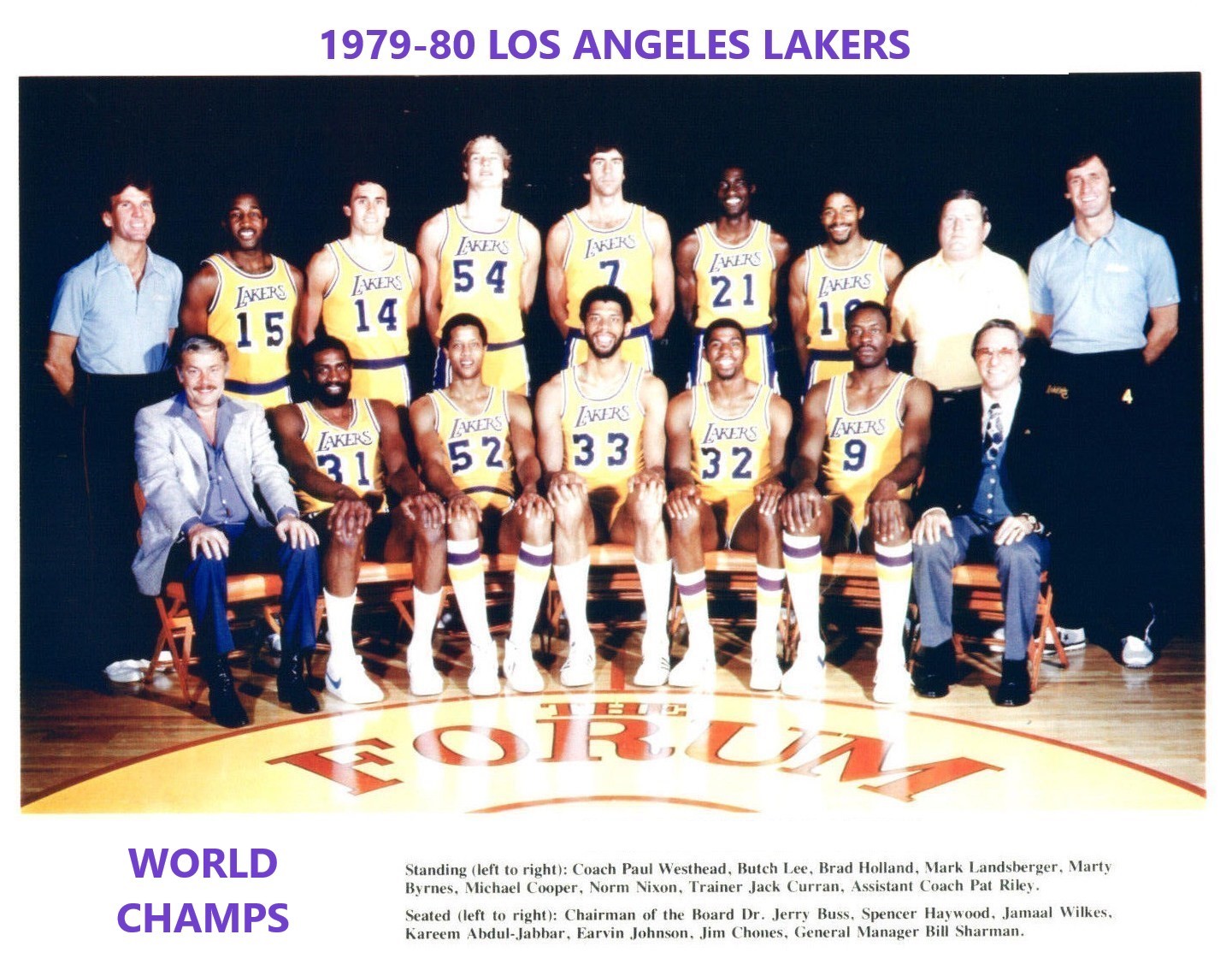 1979-80 LOS ANGELES LAKERS 8X10 TEAM PHOTO BASKETBALL