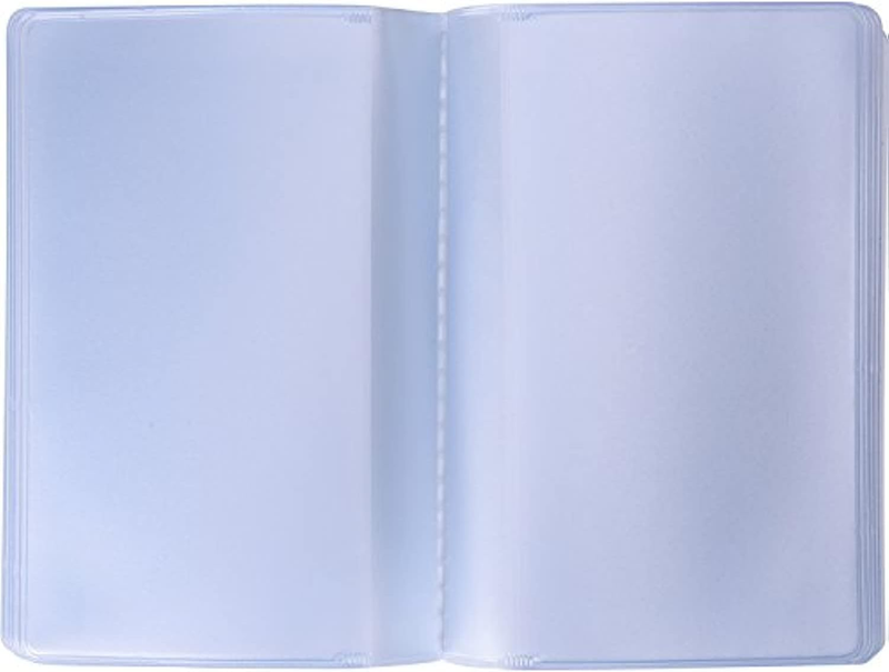 2 Pieces Plastic Wallet Insert Credit Card Holder with 10 Page 20 Slots and 10 Page 10 Slots, Transparent