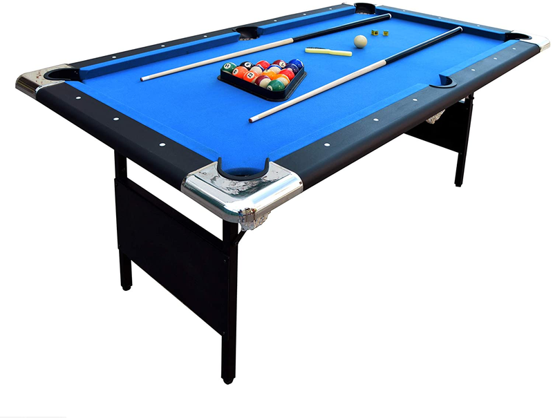 Fairmont Portable 6 Ft Pool Table for Family with Balls Cues