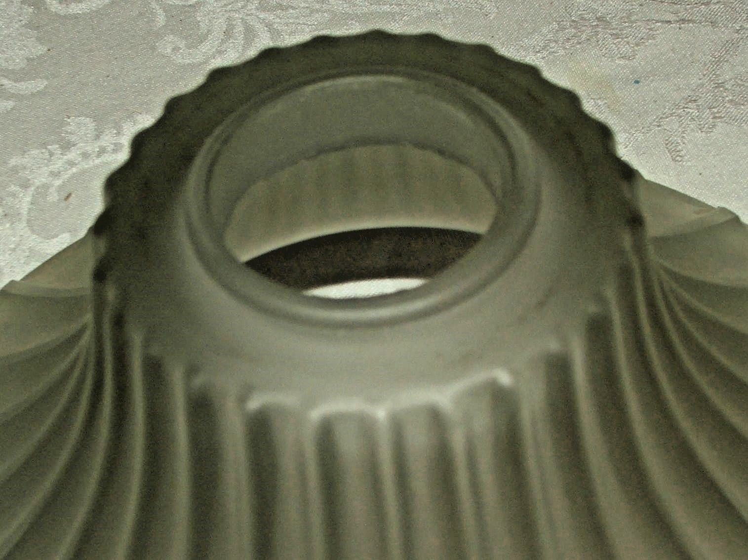 Murray Feiss Frosted Ribbed Glass Hanging Light Fixture Lamp Shade