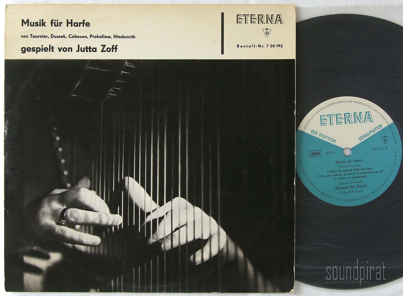 JUTTA ZOFF HARP SOLO RECITAL TOURNIER DUSSEK PROKOFIEV