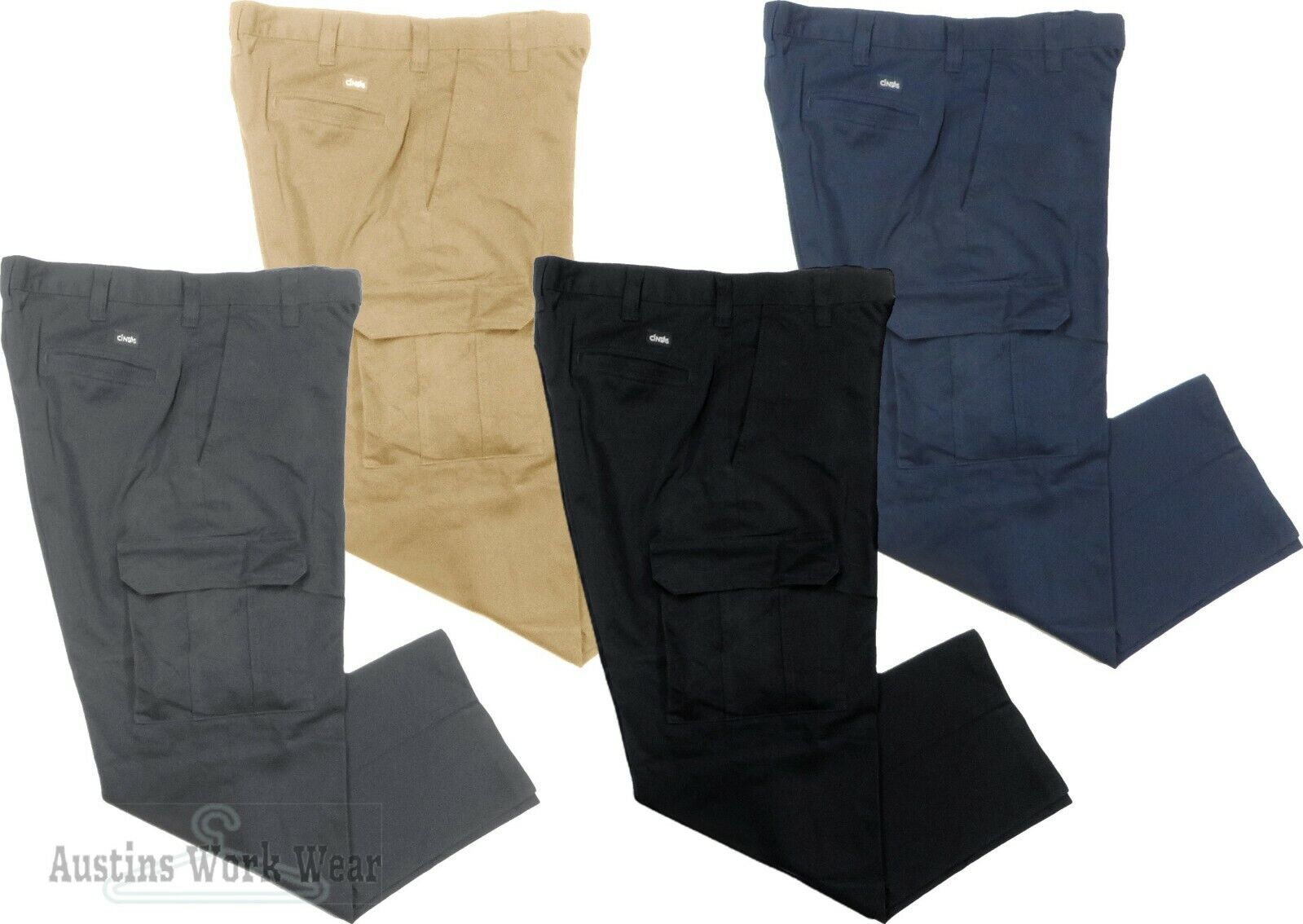 Cargo Work Pants Uniform Used Cintas Unifirst Dickies Redkap